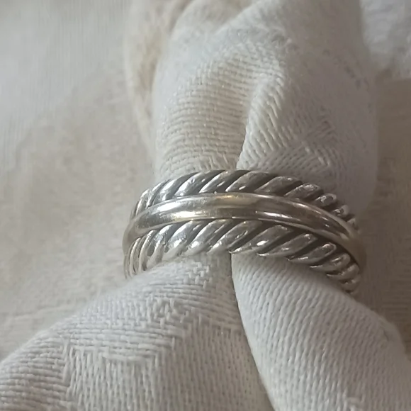 David Yurman Unisex Classic Cable Band Ring, SS & 14k, size 9.5 - Picture 4 of 9